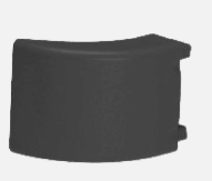 EMBOUT 90° PLASTIQUE NOIR H:100MM