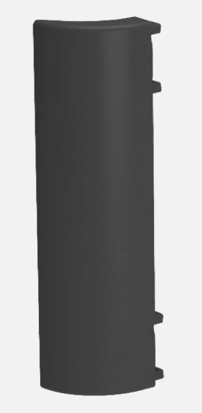 EMBOUT 90° PLASTIQUE NOIR H:500MM