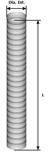 TUBE FLEXIBLE DIAM INTER: 128MM LG:1M