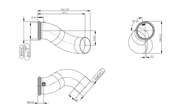 TUBE INTERMEDIARE ECHAPPEMENT