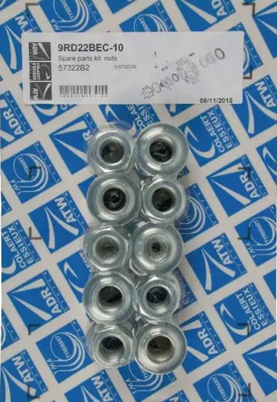 KIT ECROU DE ROUE A BEC M22  X10