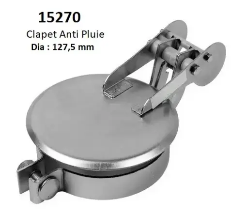 [15270] CLAPET ENTI PLUIE DIAM: 127.5MM