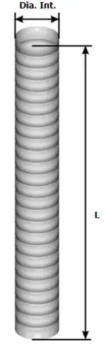 [13870] TUBE FLEXIBLE DIAM INTER: 128MM LG:1M