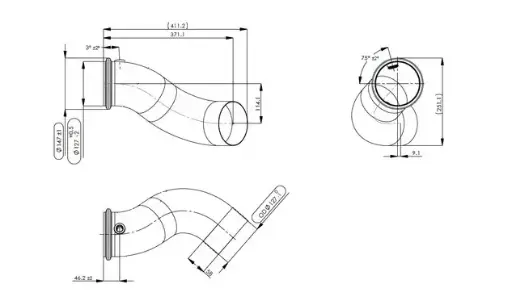 [8AE015] TUBE INTERMEDIARE ECHAPPEMENT