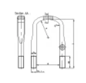 [B061M24B020+C330083-10] BRIDE DE SUSPENSION AVEC ECROU H:360MM