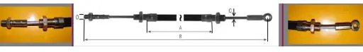 [564553] CABLE DE COMMANDE DE FREIN ALKO FA3