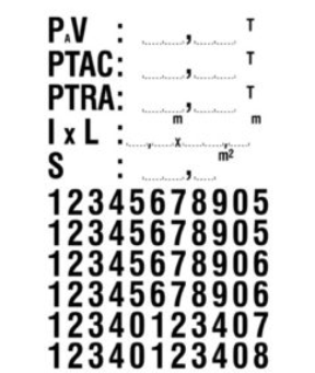 [7348] PLAQUE DE TARE 155X100