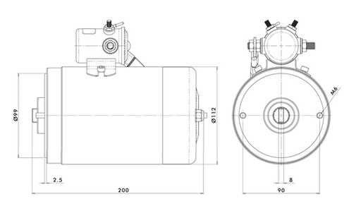 [14916500089] MOTEUR 24V 3000W AVEC RELAIS 