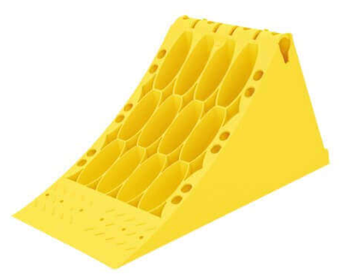 [6841/53/PA] CALE DE ROUE PVC JAUNE 467X198X225